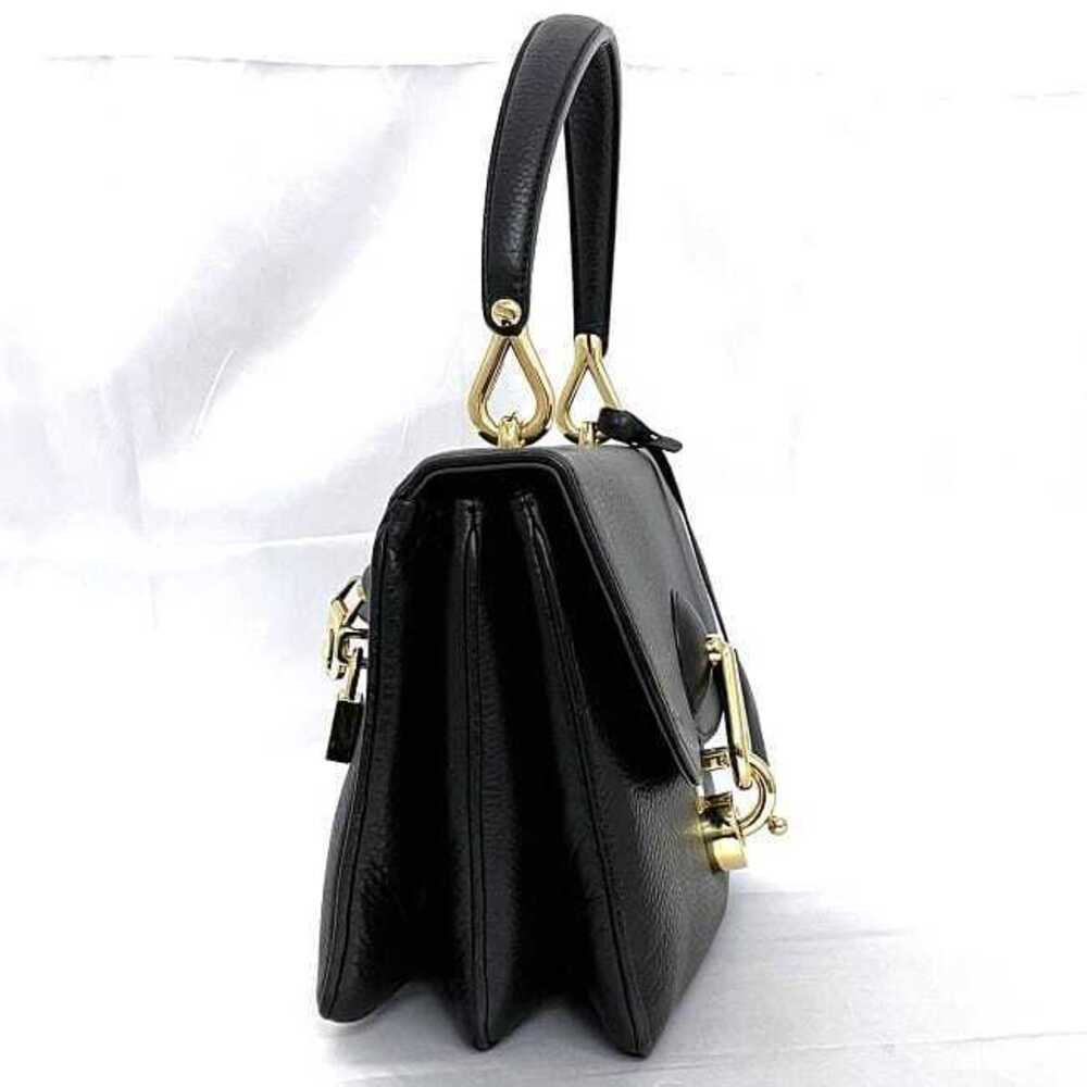 Loewe Top Handle Bag Black Leather Flap Handbag Anagram Retro - Picture 2 of 10
